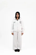 WHITE PRINTED ZIPPER SET