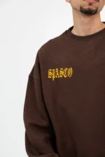 BROWN PRINTED CREWNECK - Image 4