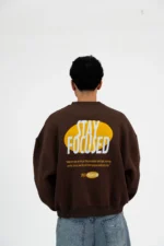 BROWN PRINTED CREWNECK - Image 3