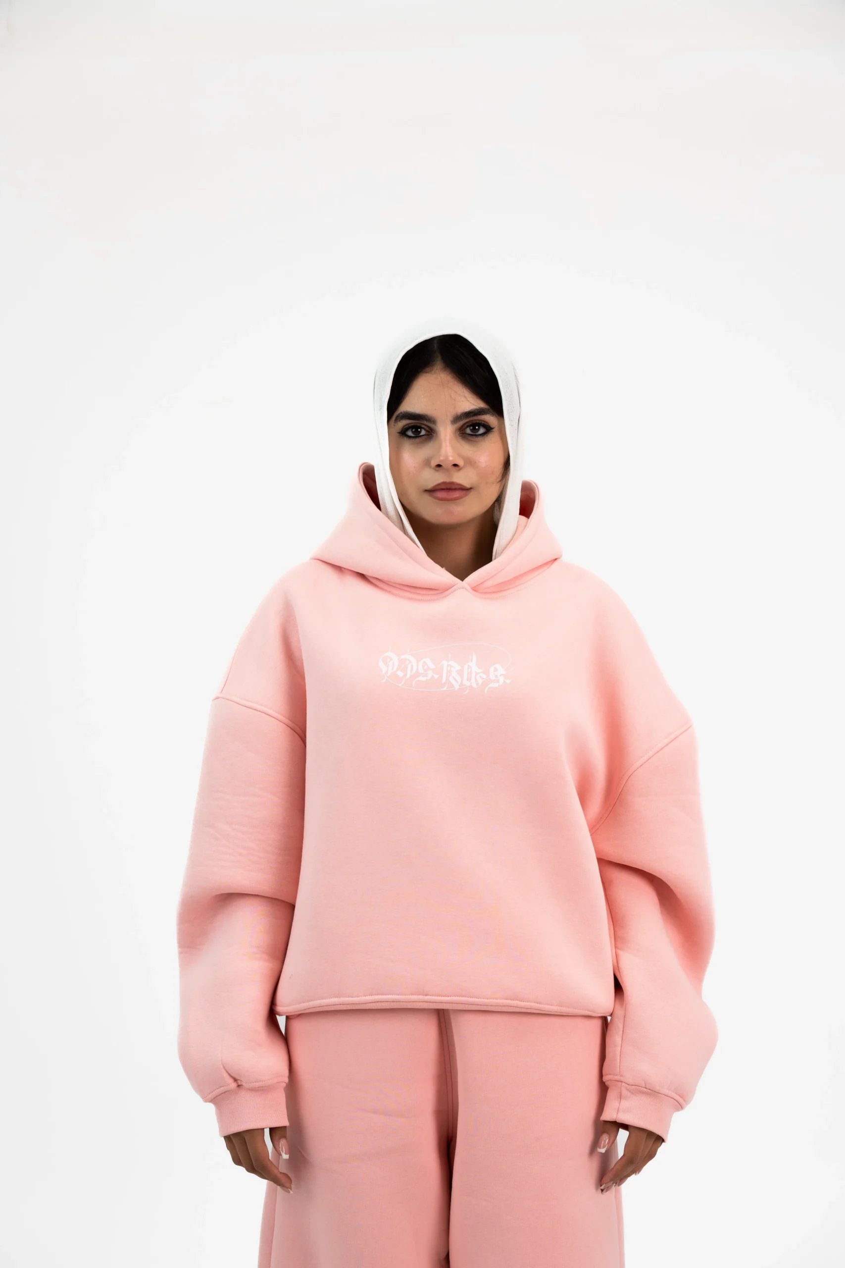 DSC05424 BABY PINK PRINTED HOODIE - Image 1