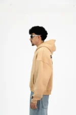 BEIGE PRINTED HOODIE - Image 3