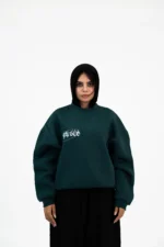 TEAL PRINTED CREWNECK